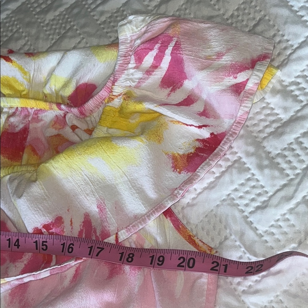 Tie-Dye Off-Shoulder Top - Pink and Yellow - Picture 7 of 8